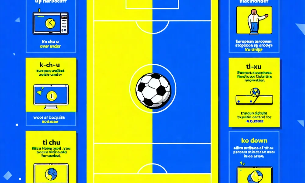 Hình ảnh minh họa các loại kèo cược phổ biến như Kèo Châu Á, Kèo Châu Âu, Tài Xỉu, với các biểu tượng thể thao và số liệu, giúp người chơi dễ hiểu hơn.