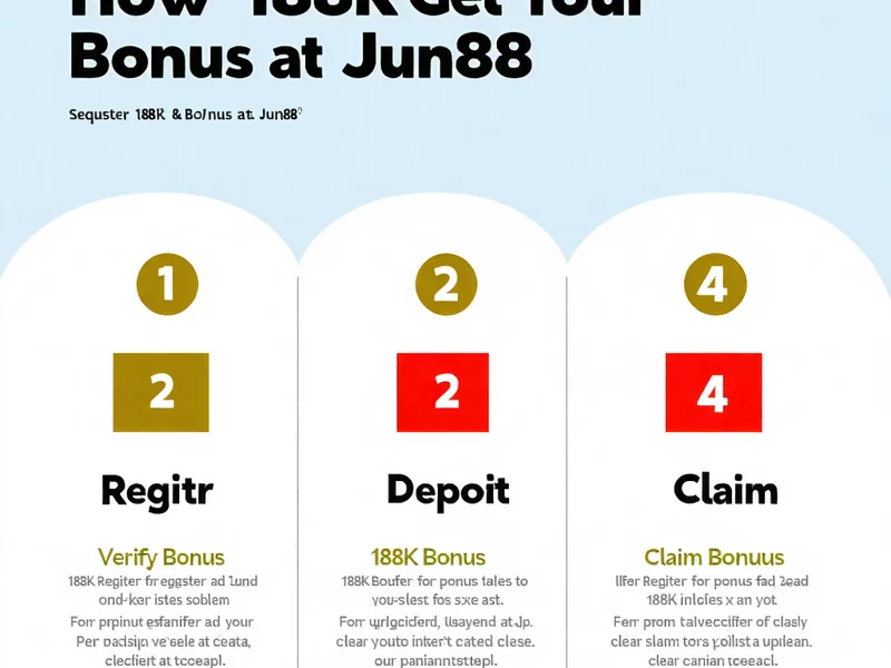 Hình ảnh minh họa các bước nhận ưu đãi 188K tại Jun88