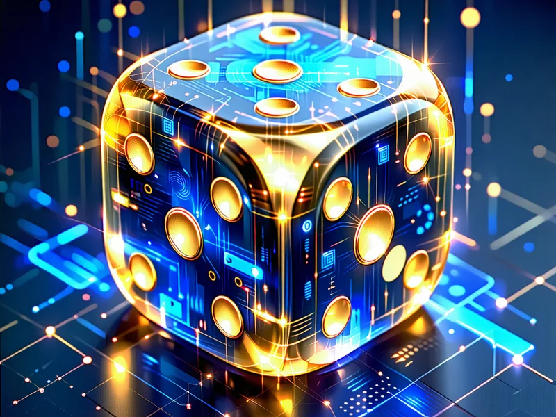 Hình ảnh biểu tượng công bằng trong trò chơi của Jun88, với con xúc xắc cân bằng hoặc bánh xe quay, thể hiện sự minh bạch và ngẫu nhiên.