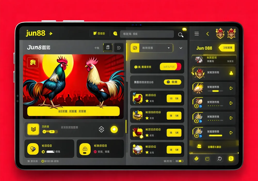 Giao diện chọn sảnh và trận đấu đá gà trên jun88