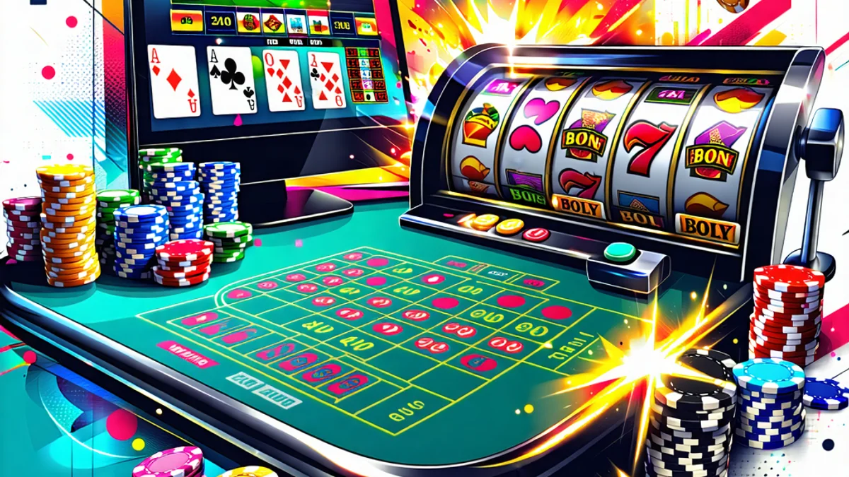 Hình ảnh các trò chơi cá cược đa dạng tại jun88 như thể thao, casino, slot game