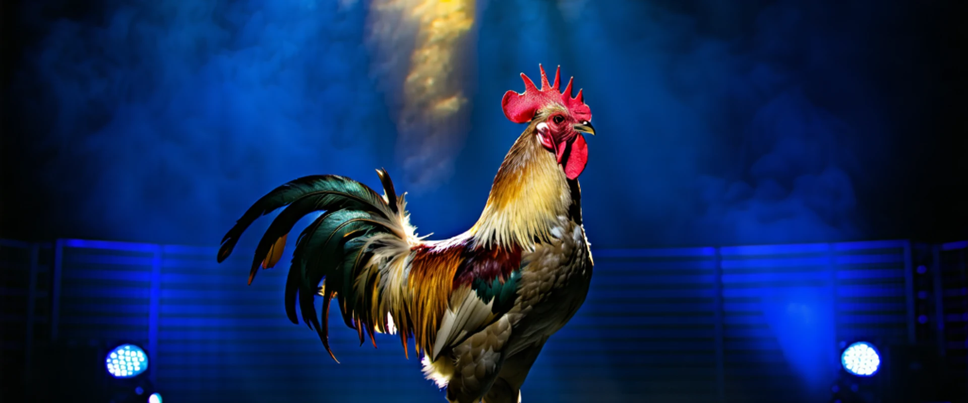 Gà chọi dũng mãnh trên sàn đấu, biểu tượng cho cá cược đá gà trực tuyến tại jun88