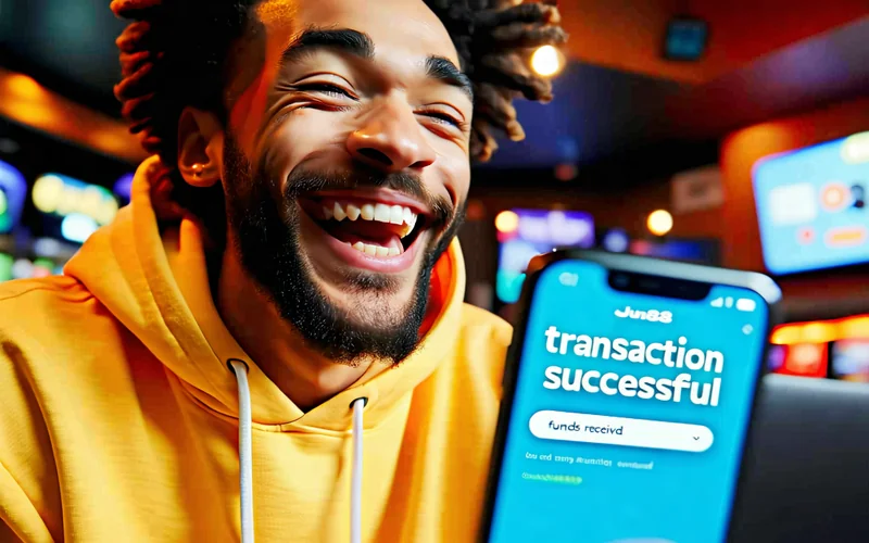 Người chơi jun88 vui vẻ nhận tiền rút về tài khoản