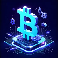 Biểu tượng tiền mã hóa, đại diện cho Bitcoin, Ethereum, USDT, với các đường nét công nghệ cao, thể hiện phương thức thanh toán hiện đại.