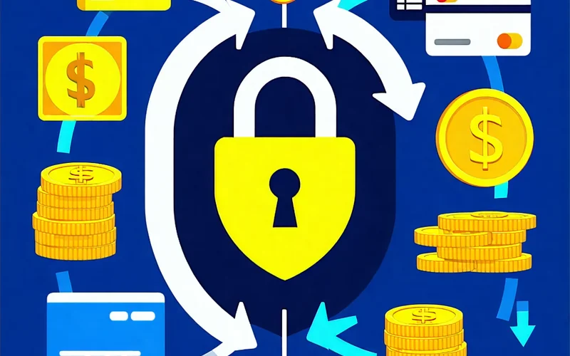 Các biểu tượng phương thức thanh toán đa dạng và an toàn tại jun88, bao gồm ngân hàng và ví điện tử, thể hiện giao dịch bảo mật.