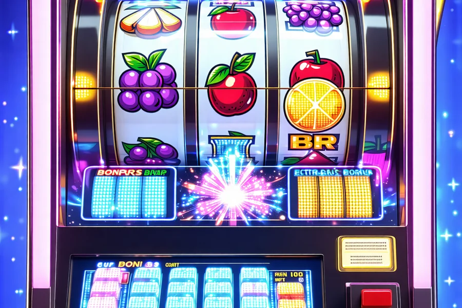 Hình ảnh cận cảnh máy đánh bạc điện tử Jun88 với đồ họa sắc nét