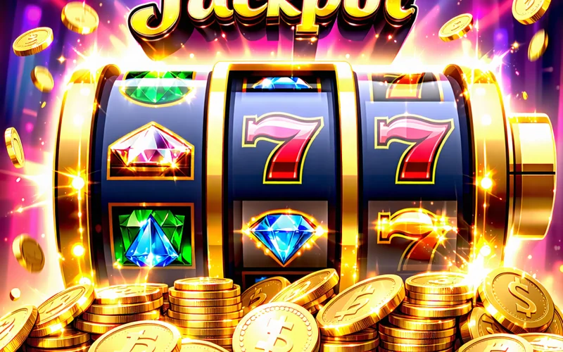 Hình ảnh game nổ hũ với biểu tượng tiền vàng và Jackpot lớn tại Jun88