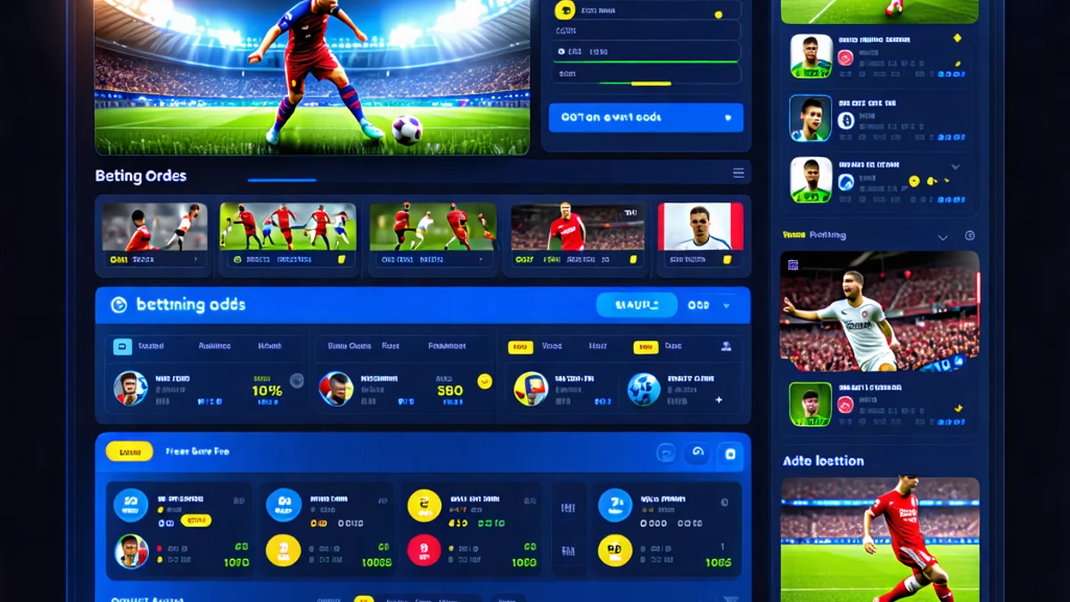 Hình ảnh cá cược thể thao sôi động trên nền tảng Jun88