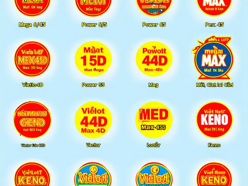 Các loại hình xổ số Vietlott phổ biến như Mega 6/45 và Power 6/55